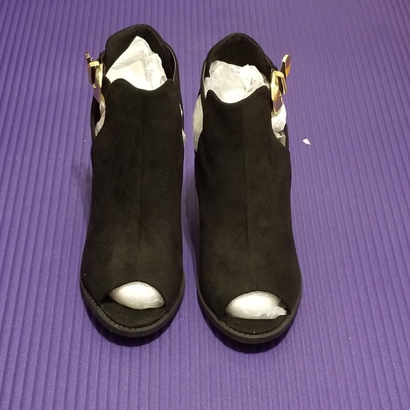 >SIZE 7 LEFT!< Accent Peep Toe Chunky Heels - Picture 3 of 7